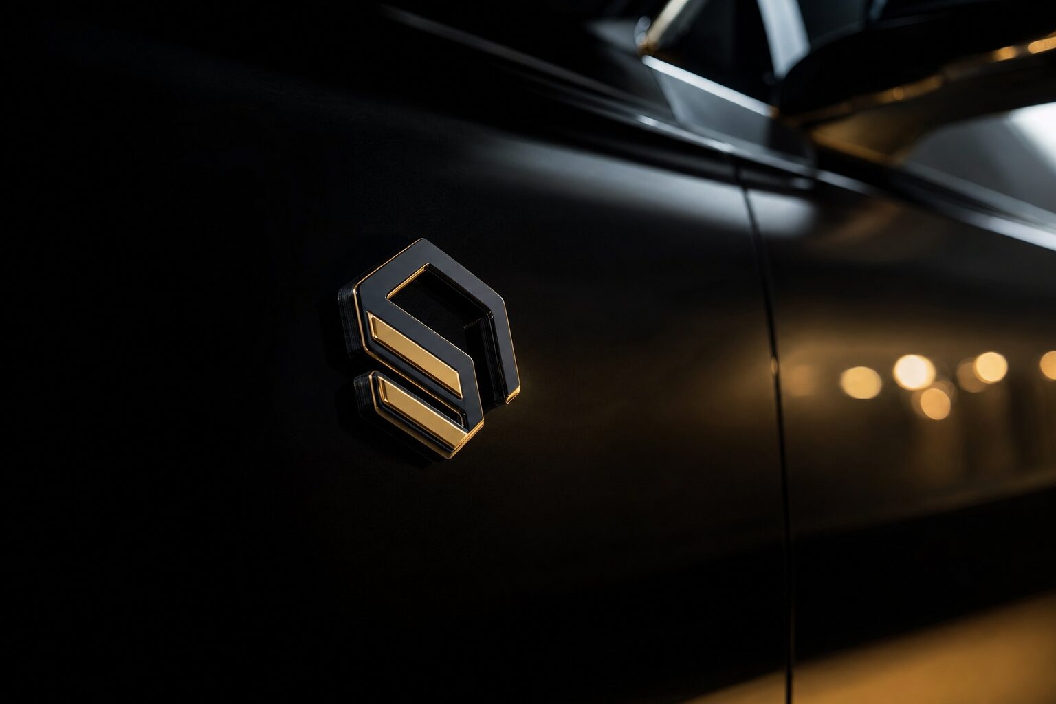 3D-geprint magnetisch logobord op de deur van een auto